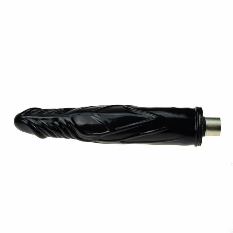 Dildo Negro de 17 CM con Conector 3XLR para Auxfun Basic Sex Machine